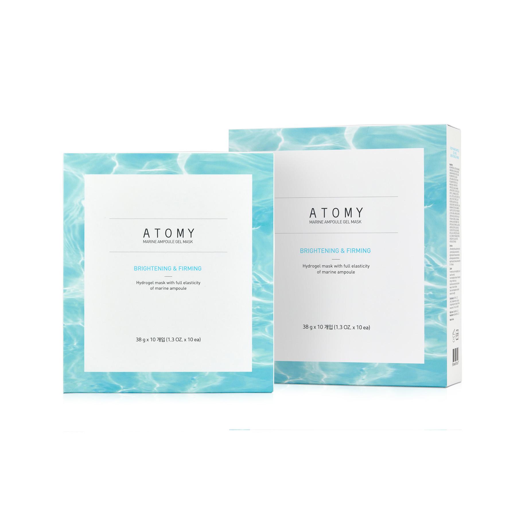 Atomy Marine Ampoule Gel Mask Whitening & Firming (38g x 10 sheets)