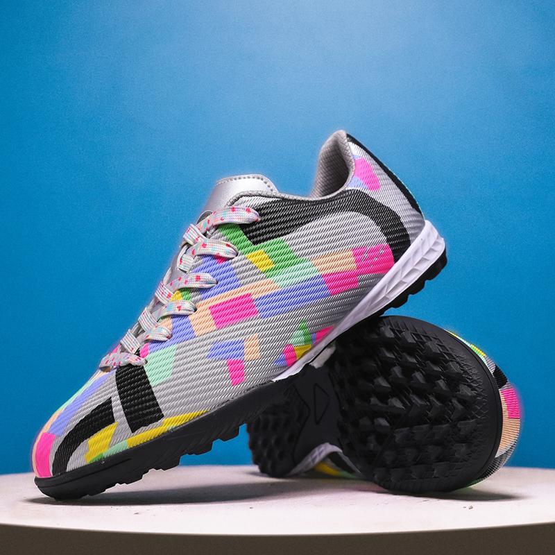 Men Football Boots Long Spikes High Ankle Soccer Shoes TF Kids Outdoor Grass Cleats Soccer Boots Training Sport Football Shoes