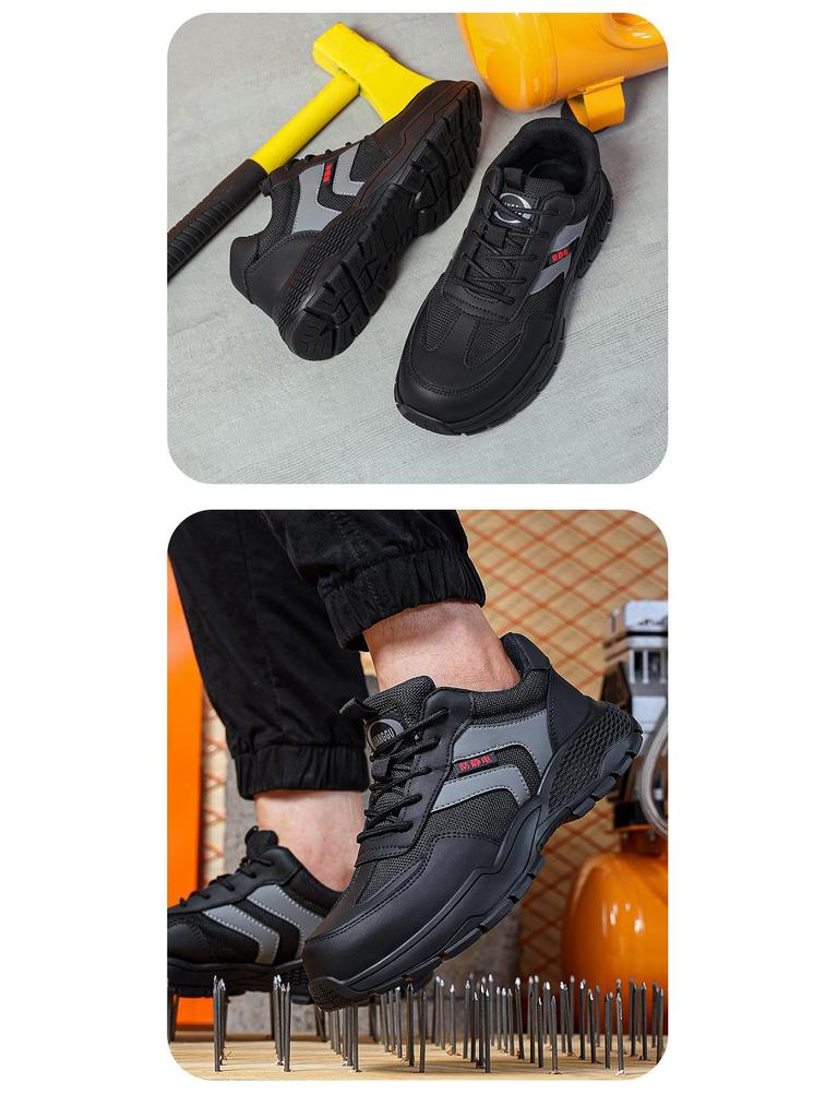 Anti-Static Dustproof Steel Toe Safety Shoes - Non-Slip, Anti-Smash, Anti-Puncture Work Footwear