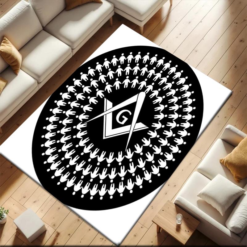 2026 New Style Recognized Freemasonry Carpet Rug for Living Room Bedroom Home Sofa Decoration,Kids play Non-slip Floor Mat