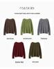 Korean Style Women's Cashmere Lyocell Round Neck Hollow Knit Sweater