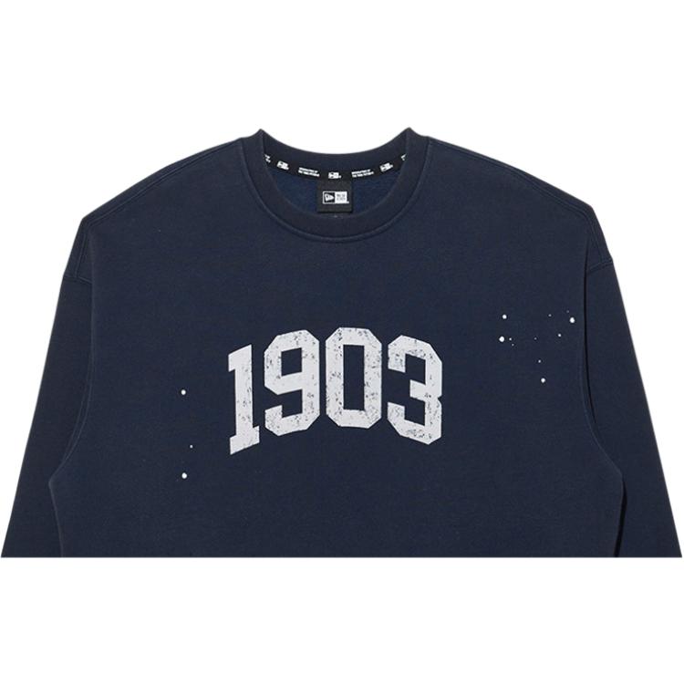 New Era MLB New York Yankees Letter Washed Distressed Series Fleece Rundhals-Sweatshirt Unisex-Sweatshirt Marineblau 13338666