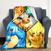 1pc Characters Flannel Throw Blanket HD Printed Lightweight Soft Warm All Season Blanket for Sofa, Bed, Travel, Camping Machine Washable