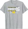 Michigan Wolverines Sweet 16 2025 Men's March Madness Gray T-Shirt