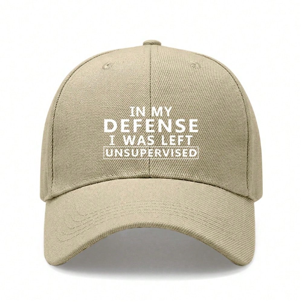 Beige Letter Print Baseball Cap - Adjustable Unisex Soft Fabric Baseball Hat For Daily Wear Outdoor Sports Sun Protection