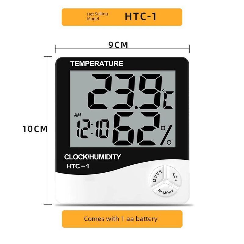 Electronic Temperature and Humidity Meter with Large Screen Digital Display Indoor Thermometer Hygrometer with Alarm Clock for Baby and Kidsren's Room