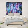 Aertemisi Cyberpunk Neon City Futuristic Aesthetic Tokyo Japan Japanese Anime Tapestry Wall Hanging Art for Bedroom Living Room