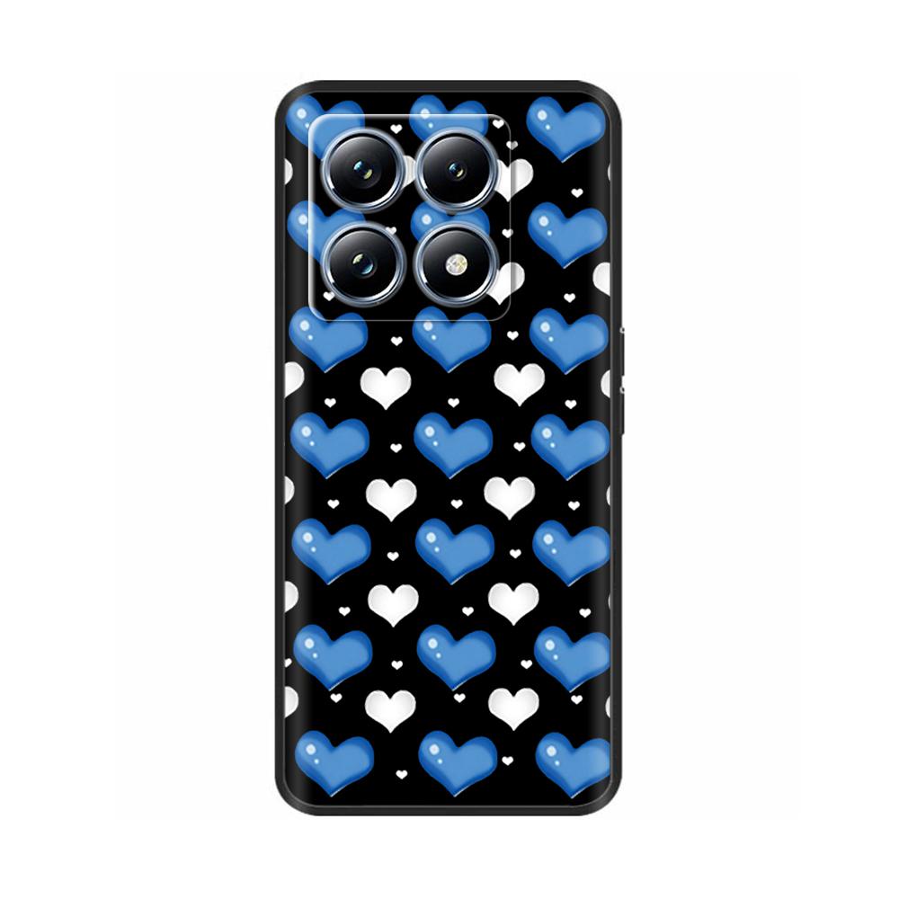 Silicone Phone Case for Xiaomi Mi 14T Pro / 14T 5G Case Luxury Painted Protection Shell Back Cover for Mi14T Soft Black Bumper
