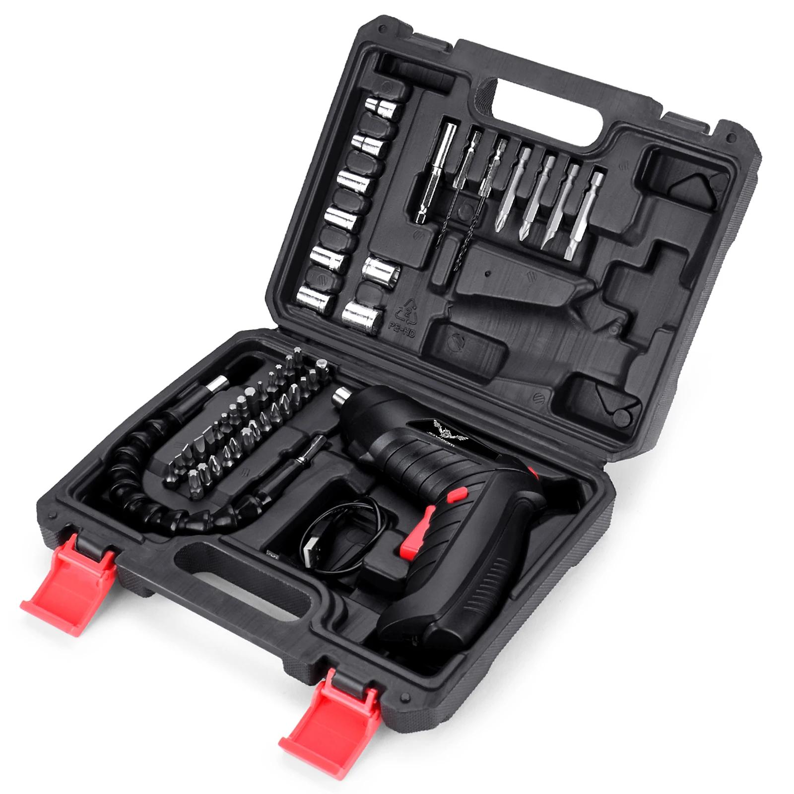 

47 in 1 Cordless Electric Screwdriver Bits Set Rechargeable Torque Electric Rotatable Drill for Home Improvement DIY Project