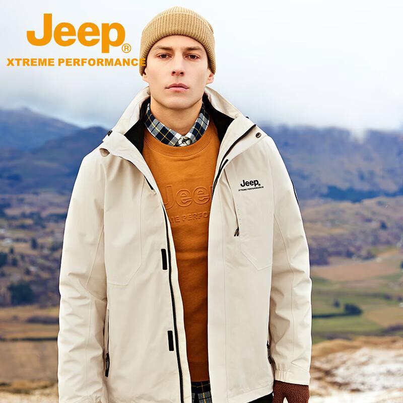 JEEP Men s 3-in-1 Fleece Lined Jacket L