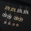 Halloween Alloy Ornament Diamond Skull Pirate Captain Earrings Fashion Earrings