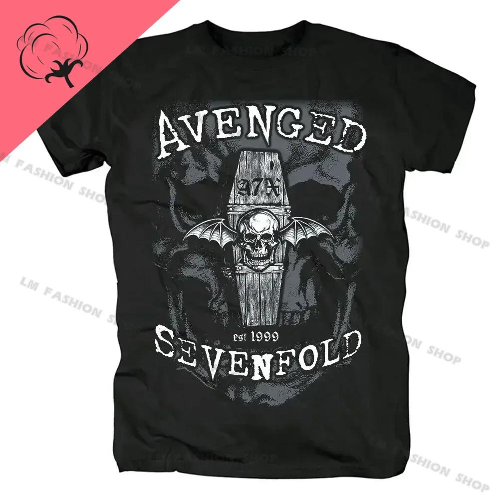 Avenged Sevenfold Metal Rock Grafický Potisk Krátký Rukáv 100% Bavlna Trička Hip Hop Módní Košile Nadměrné Tričko pro Muže Topy