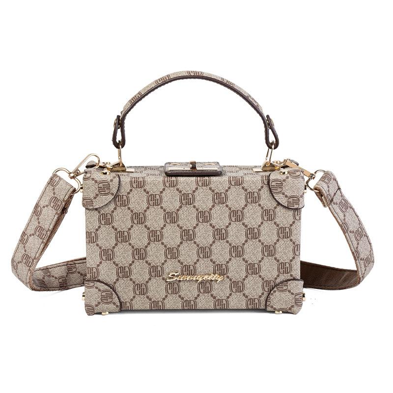 New portable box bag women's mobile phone bag versatile fashion shoulder messenger bag