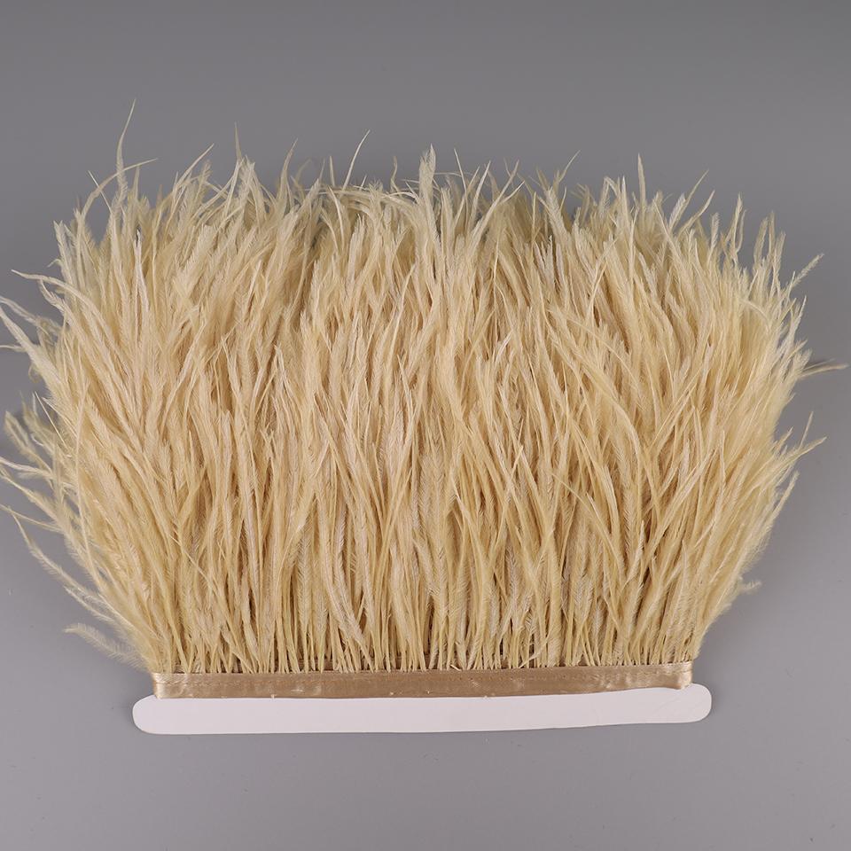 2M Pštrosí peří na stuze pro vyšívání šití do šatů ozdobné peří na pásce třásně pro oblečení