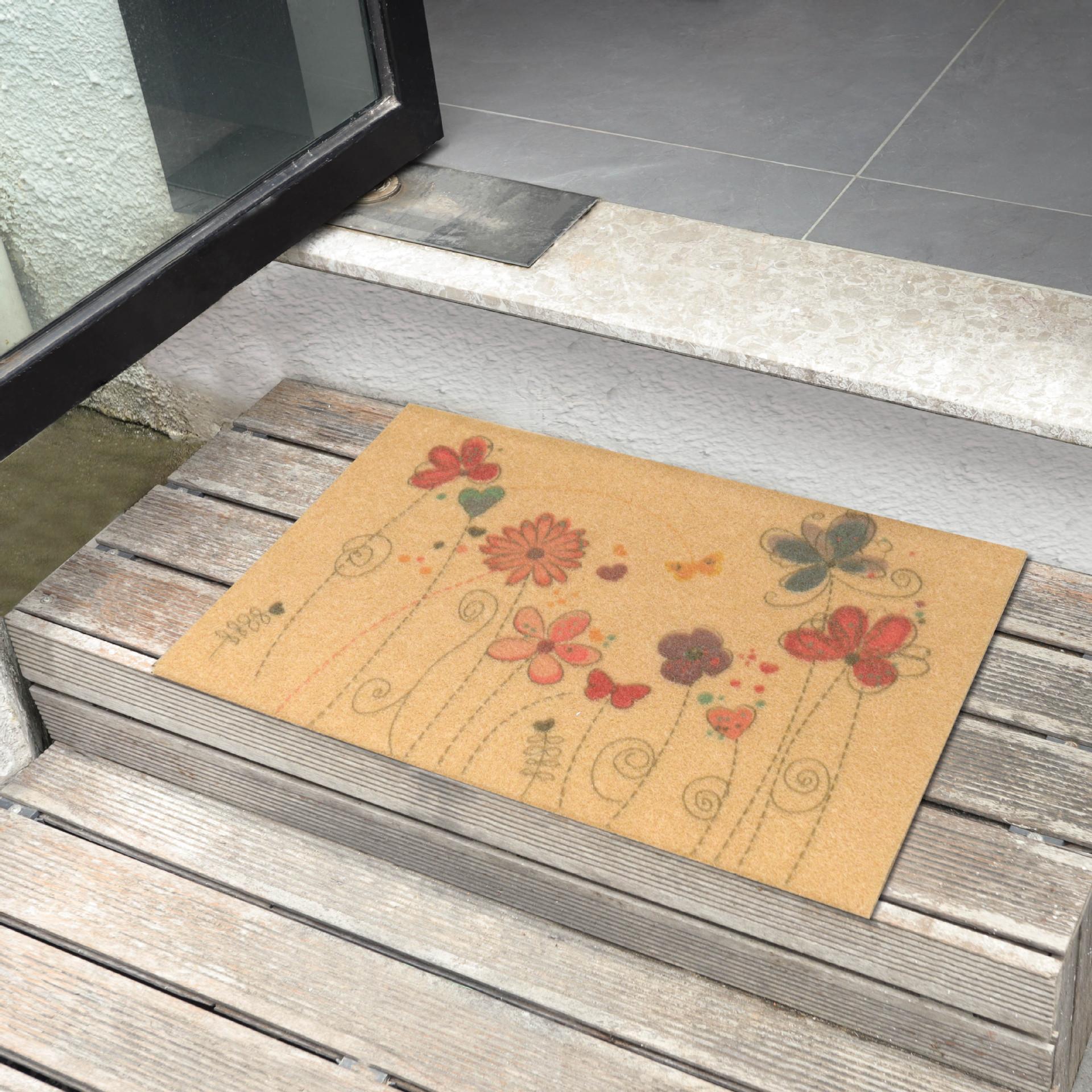 PVC Entree Deurmat Kunstmatige Kokos Binnen Buiten Matten Slijtvaste Vloermat Waterdicht Keuken Tapijt Badkamer Mat Duurzame Deurmat 45x70cm