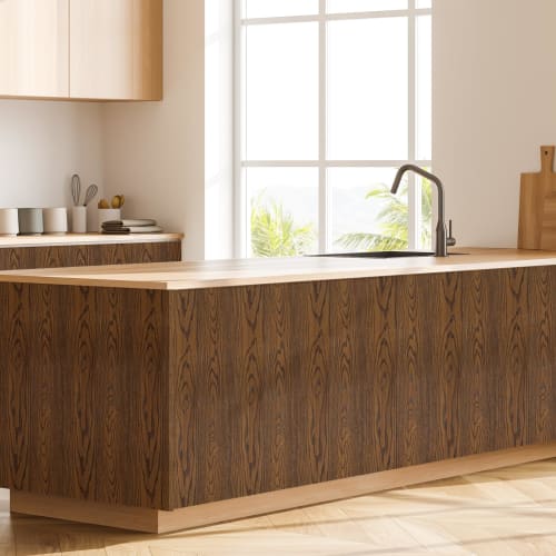 Shackcom Wood Grain Wallpaper Sticker (40cm X 300cm, 1 Roll) Peel-and-Stick Wallpaper, Waterproof, Oil-Resistant, Stain-Resistant, Mildew-Resistant, R