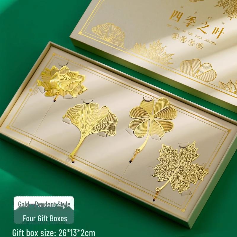 Exquisite Laser-Engraved Metal Bookmark In Ancient Palace Style - Perfect Small Gift Box Souvenir for Students.