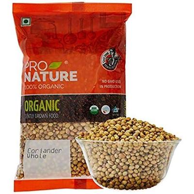 PRO NATURE 100% Organic Coriander Seeds Whole 100G
