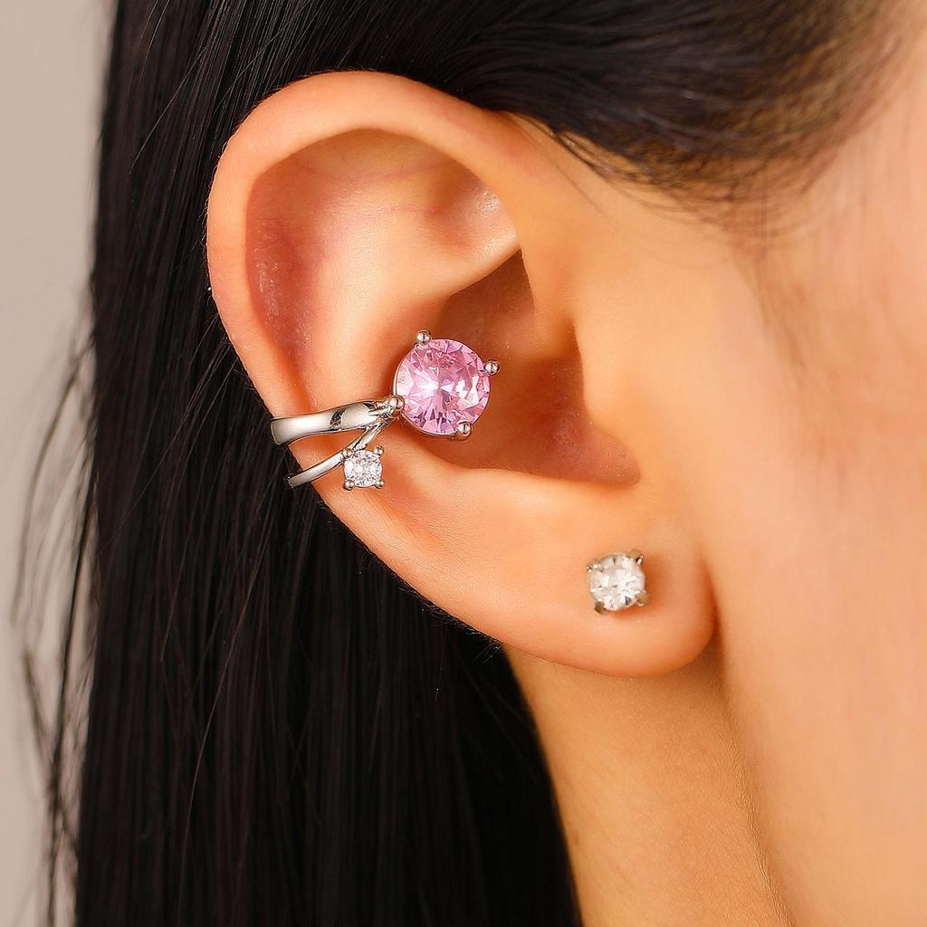 Zircon Leaf Ear Clip Set: Stylish Ear Cuff for a Unique Look (No Piercing Needed)