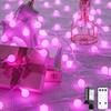 JMEXSUSS 100 LED Globe String Lights Indoor Bedroom, 33ft Classroom Lights | Connectable Warm White Christmas Lights Plug In with Remote, 8 Modes