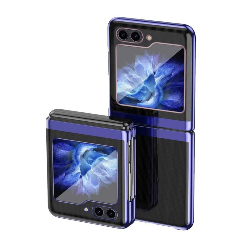 Slim Transparent Flip Phone Case Galaxy Z Flip5 6 With Kickstand Shockproof TPU PC Hybrid Cover