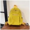 Schoolbag autumn new Korean style casual large capacity backpack fashionable multi-compartment student schoolbag campus solid color backpack
