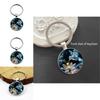 Modern Minimalist Hummingbird And Flower Pendant Keychain With Glass Material For Gift Giving And Party Decor