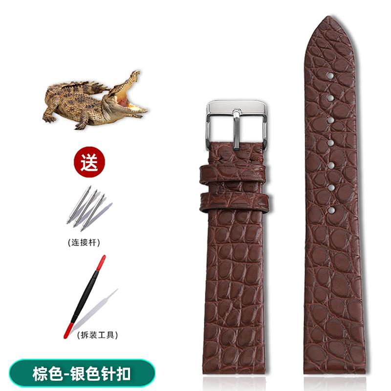 Alligator Wacth Strap Ultra Thin 12 13 14 15 16 18 20 22mm Men Women Black Brown Blue Crocodile Leather Watchband For Any Brands