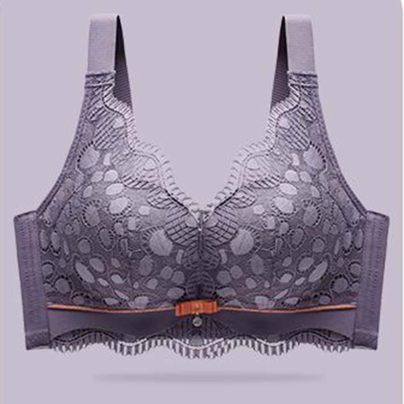 Women's Thin Section of Anti-sagging Polymerization Bra To Collect Vice Breasts Large Breasts Show Small Upturned Bra Without Steel Ring