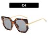 New fashionable square sunglasses women's high-end retro sunglasses trendy personalized sunscreen sunshade glasses