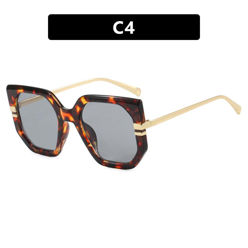 New fashionable square sunglasses women's high-end retro sunglasses trendy personalized sunscreen sunshade glasses