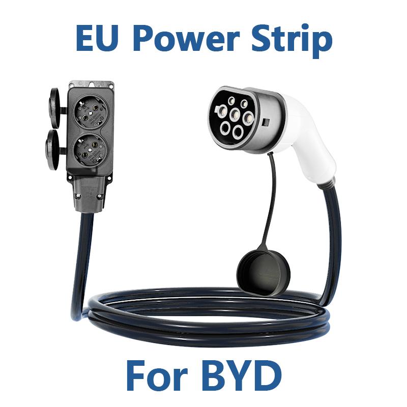 EVqiaoyi Type2 V2L Discharger Cable to 3.5KW EU Socket Compatible with For BYD, Renault Jaecoo 7 Omoda MG 4 XPENG Hyundai Geely