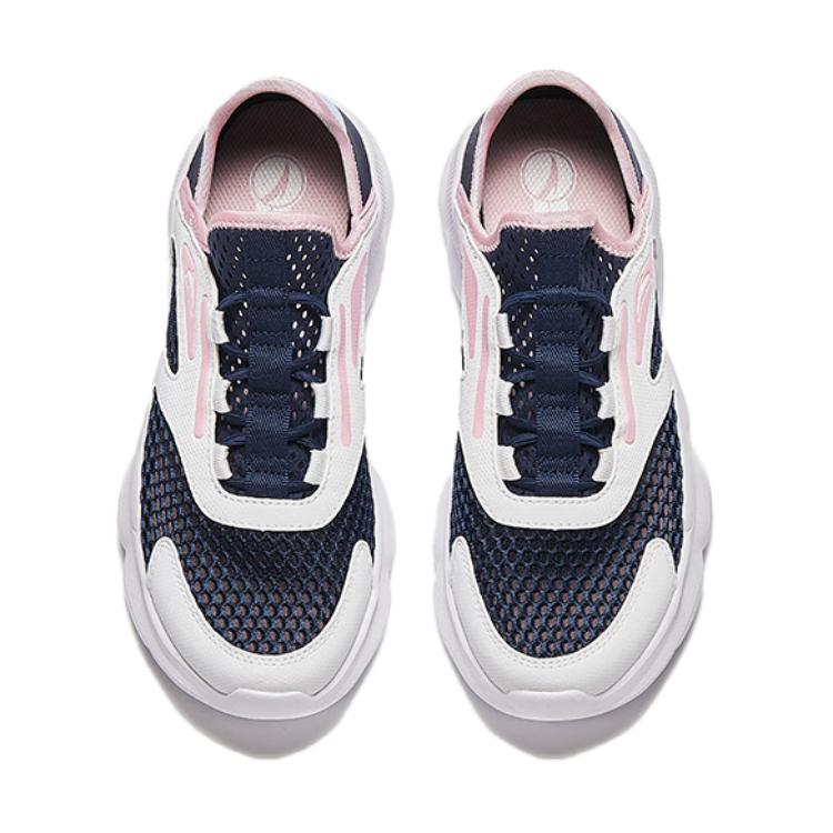 Anta Kids Comfortable Lightweight Non-Slip Shock Absorbing Low-Top Running Shoes Kids Running Shoes White Black Pink A322428821-1