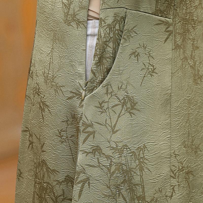 Summer Dress Women Plus Size Short Sleeve Vintage Long Dress Casual Middle-aged Women's Clothing