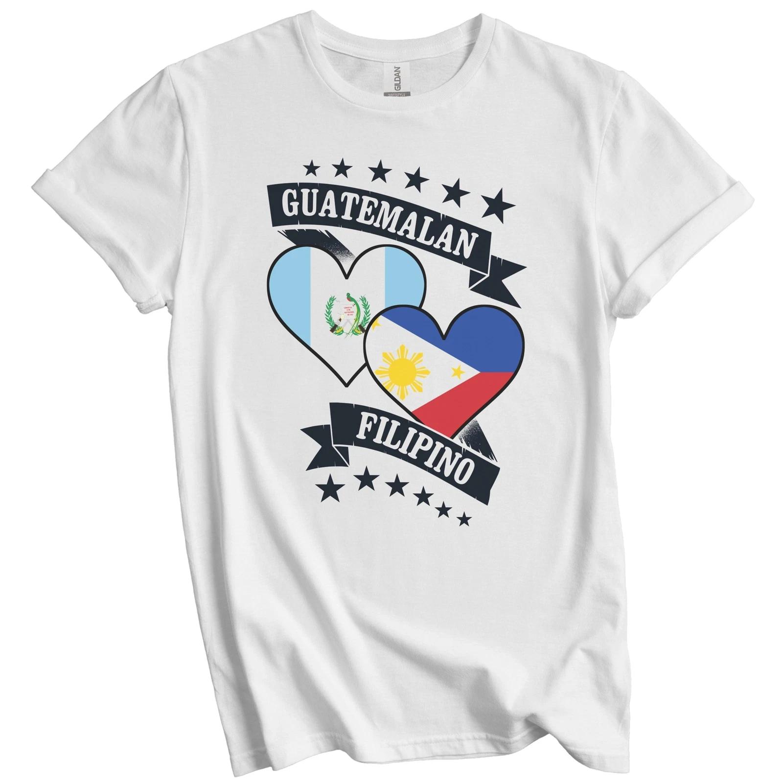 Guatemalan Filipino Heart Flags Guatemala Philippines T-Shirt S