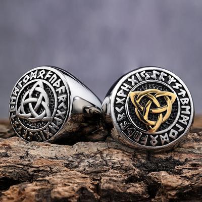 S925 Silver Ring Personalized Viking Celtic Knot Shape Ring Fashion Jewelry