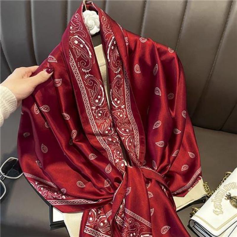 Luxury Head Scarf for Women Designer Brand, Women's Scarf, Long Shawls, Winter Neck Scarves, Women's Hijab, Luxury New