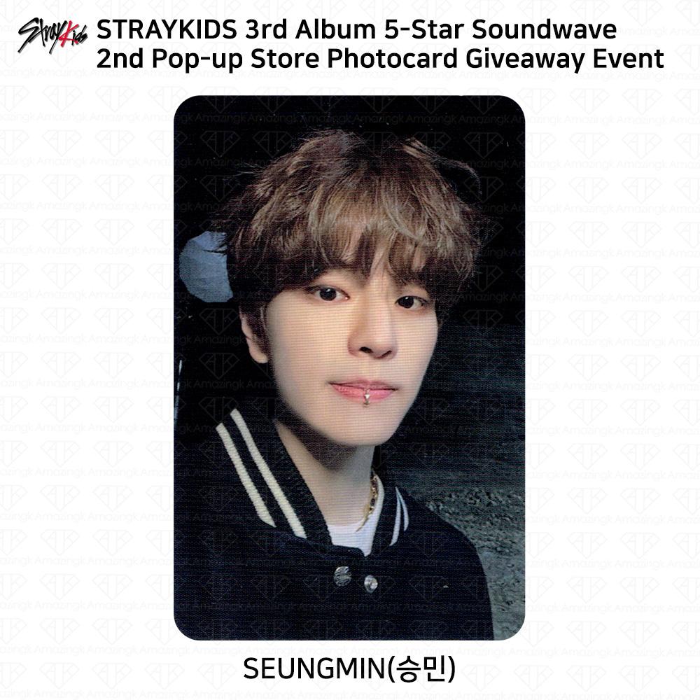 

Третий мини-альбом Stray Kids 5 Star Soundwave Pop Up Giveaway Фотокарточка Открытка Seungmin - 2nd Photocard
