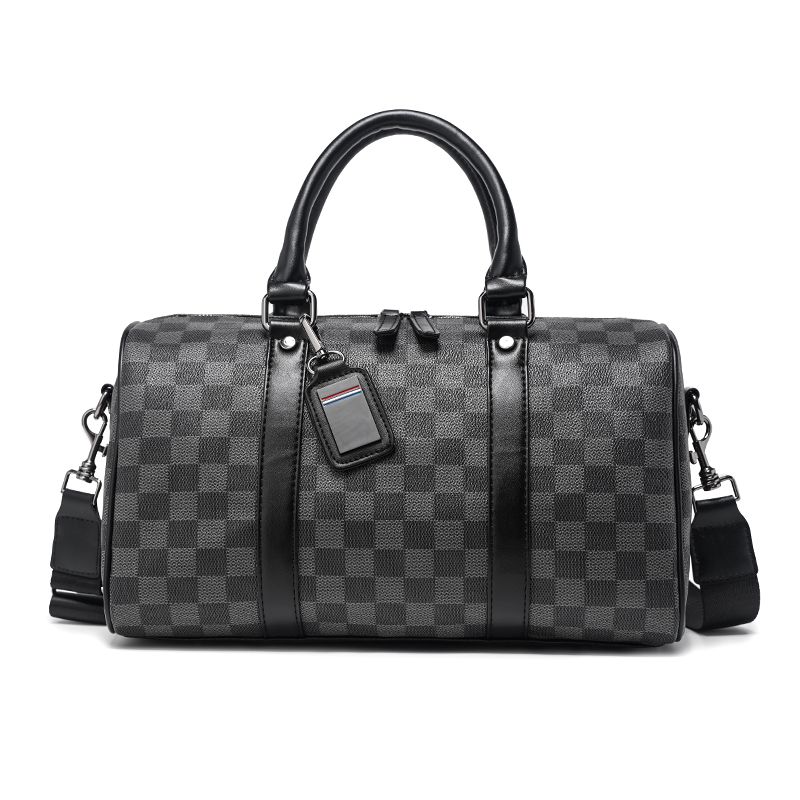 

Cnoles Katbee Men Shoulder Bag Short Distance Travel Business Trip Boston Bag Satchel Crossbody Bag Commuter Bag Plaid