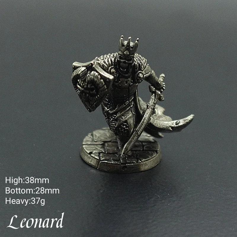 Vintage White Bronze Demon Race Soldier Statue Desktop Board Game Soldier Model Toys Desk Mini Decorative Ornament Crafts Gifts