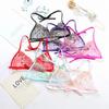 Low Waist Sheer Flower Thong Bra Set Embroidery Underwear for Women  Romantic Night
