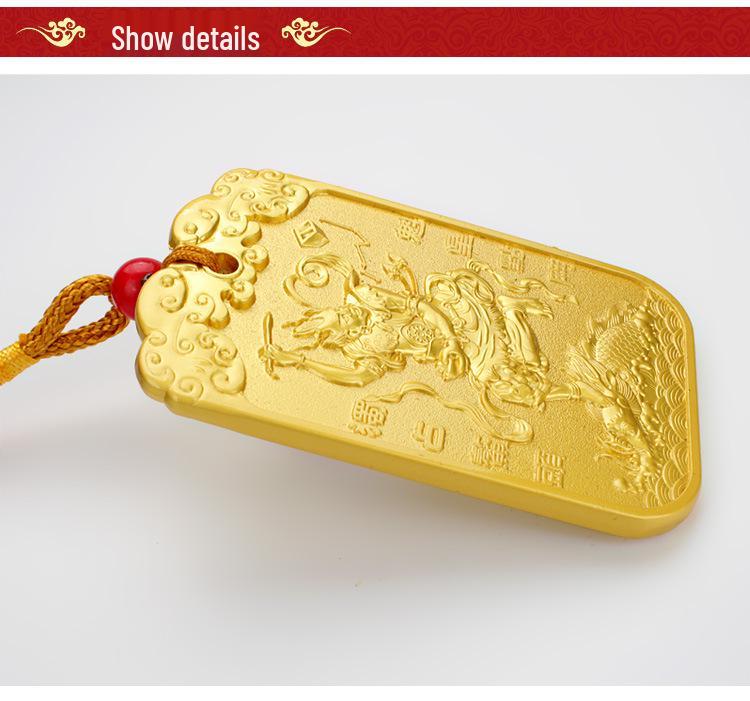 Kui Xing and Big Dipper Hanging Scroll: Grand Vision Fish Leaping Over Dragon Gate Alloy Pendant - Taoist Wen Chang Hanging Ornament Gift