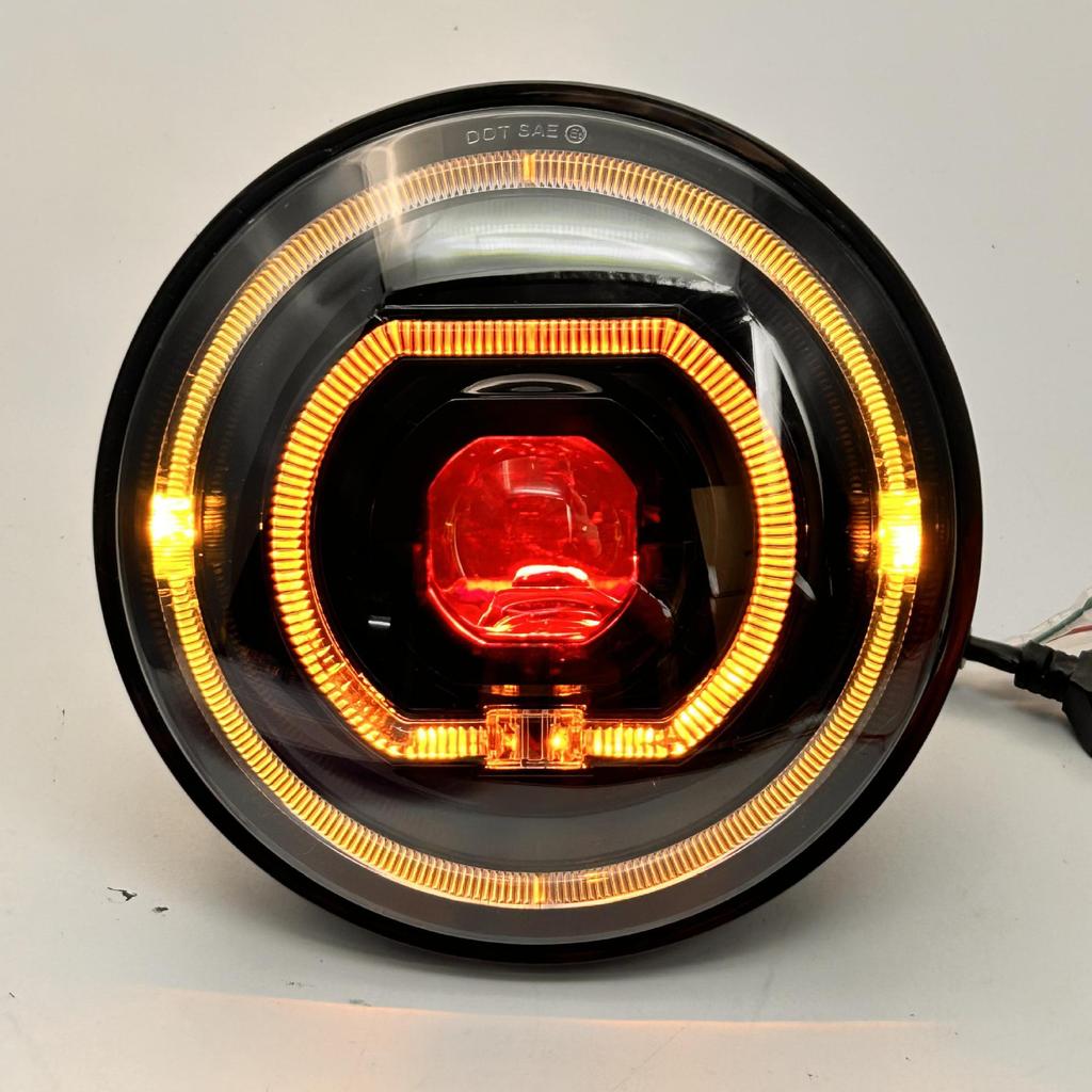 7-Inch LED Daytime Running Lights & Turn Signal Headlights for Jeep Wrangler