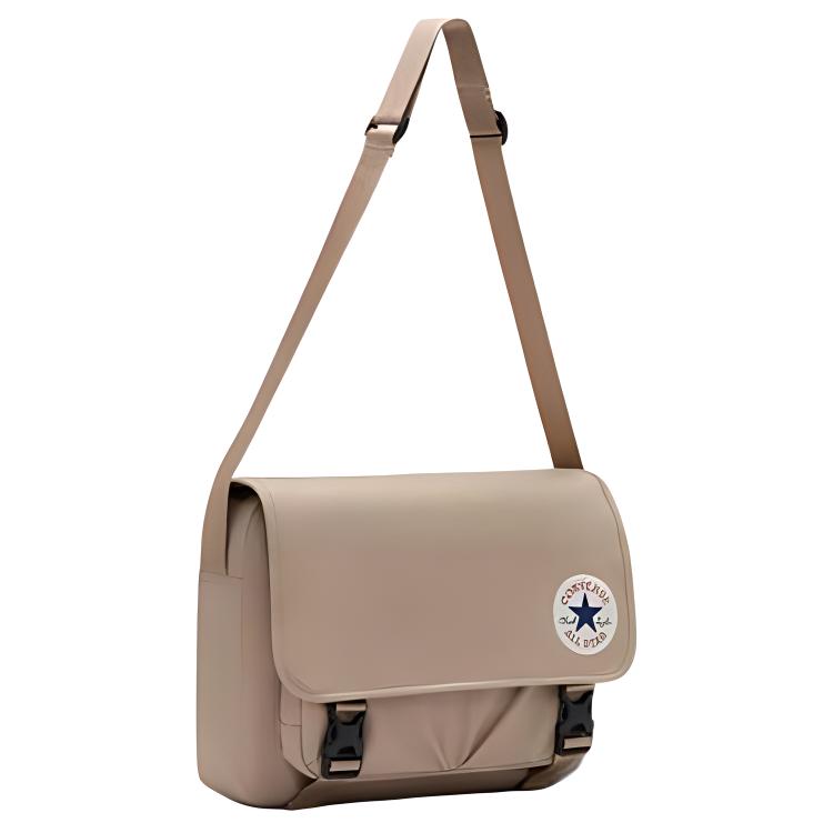 New Converse Polyester Messenger Bag, Shoulder Bag, Crossbody Bag Regular Unisex Vintage Brown 10026011-A03