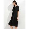 Jiuzi Anna Kou Elegant Temperament Commuting Toothpick Pleated Chiffon Waist Cinching Dress