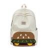 Schoolbag Hamburger Pattern Large Capacity School Bag Female Student Cute Cartoon Niche Backpack Small Fresh Mori Girl Backpack