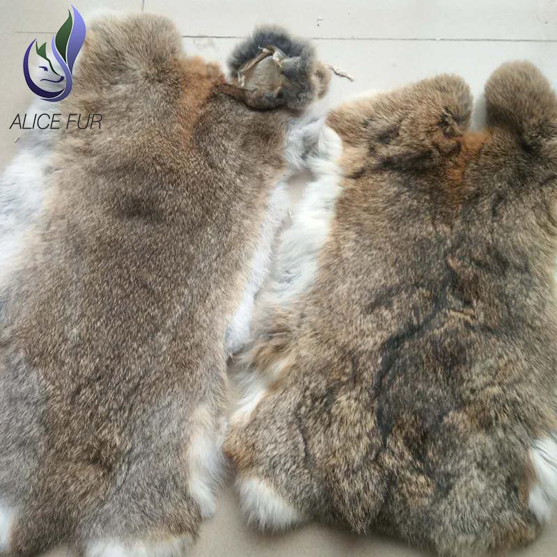 China Manufacture Custom Size Dyed Colors Rabbit Fur Pelts for Fishing Lure & Auto Upholstery Grade A/B/C