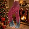 Women's Christmas Print Pants Casual Plush Pajama Bottoms for Holiday Lounging