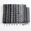Traditional Ethnic Lace Trim with Black & White Patterns for Clothing, Carpets, & Accessories