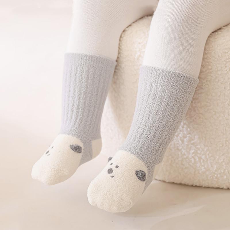 Newborn Socks Cartoon Children'S Socks Winter Warm Plus Velvet Baby Socks Indoor Kid Socks For Boys Girls Cartoon Children Sock